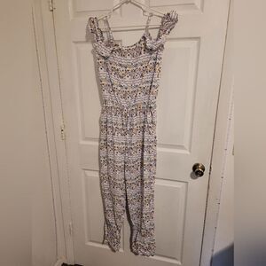 Old Navy purple floral jumpsuit